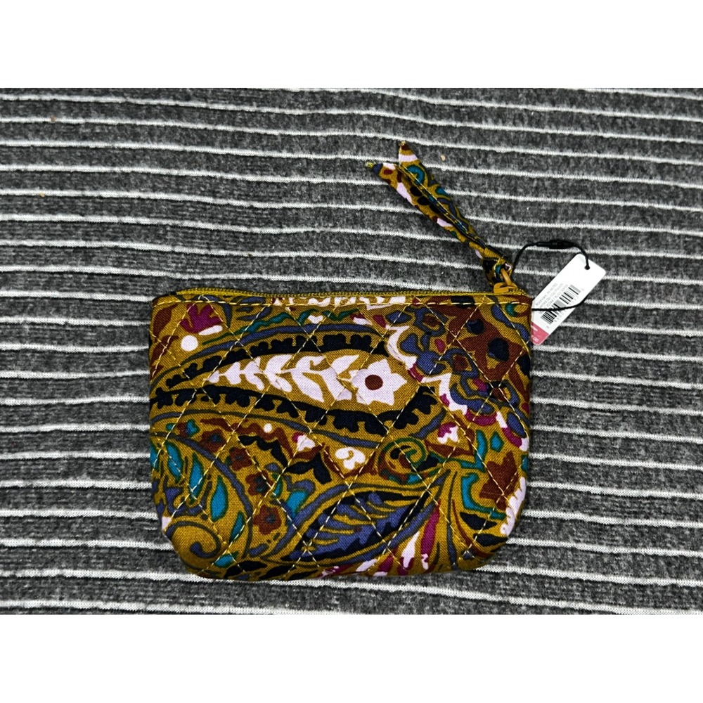 Vera‎ Bradley Essential Zip-Top Pouch Buta Quilted Cotton Coin Purse NWT - Picture 3 of 6